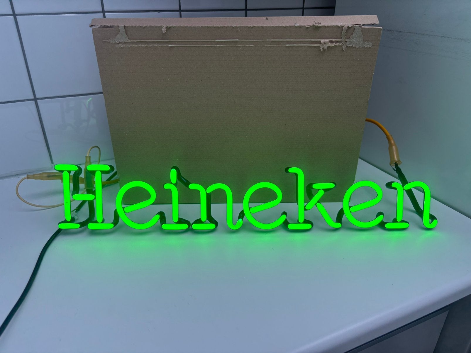 Heineken, Ophalen of Verzenden, Zo goed als nieuw, Lichtbak of (neon) lamp