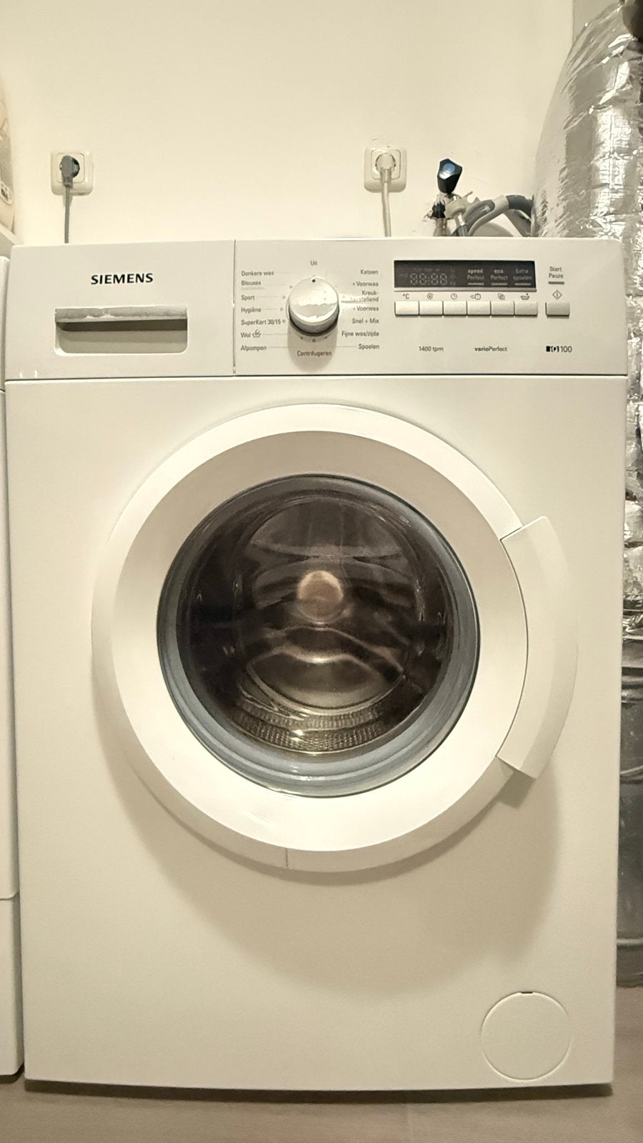 Siemens VarioPerfect iQ100 Wasmachine - 7kg, 1400 toeren, Ophalen, Gebruikt, Voorlader, Kort programma