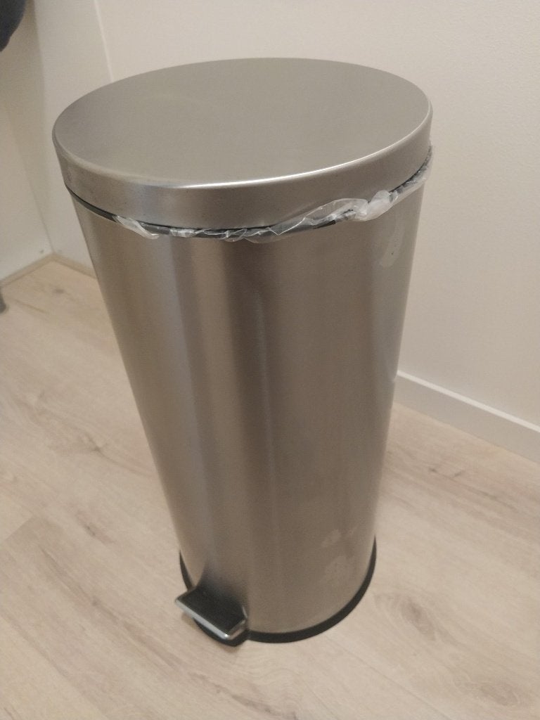 Pedaalemmer rvs 30 liter, Ophalen, 50 – 75, Gebruikt, Met pedaal