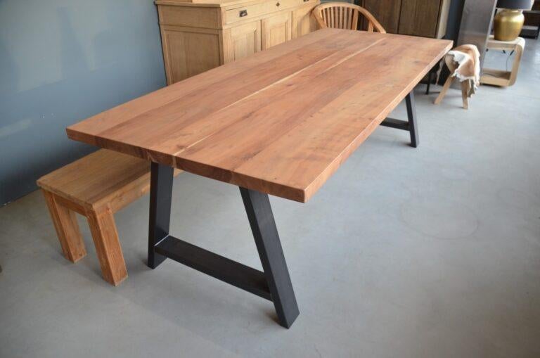 Acacia Eettafel 240 x 100 cm, Huis en Inrichting, 100 tot 150 cm, Ophalen of Verzenden, Rechthoekig, Teakhout
