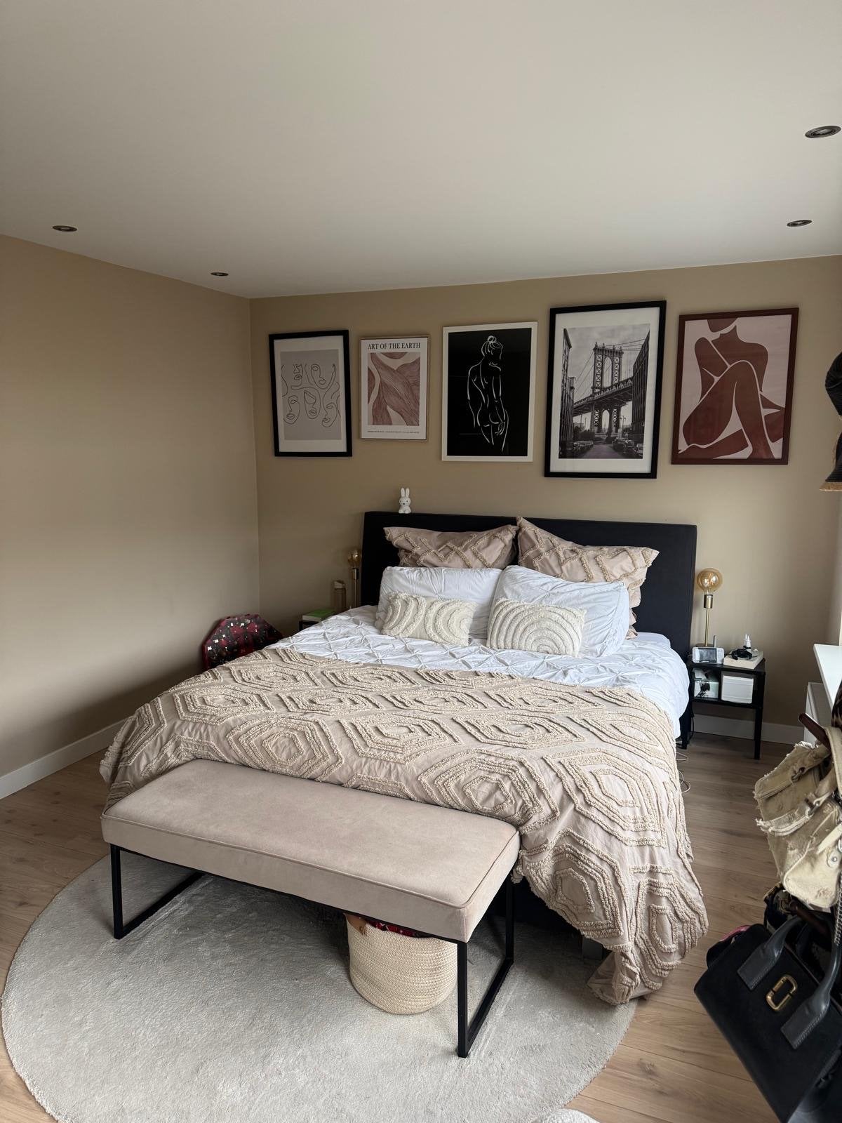 Boxspring 180x200cm evt inclusief matras, Ophalen, Zwart, Tweepersoons, Zo goed als nieuw