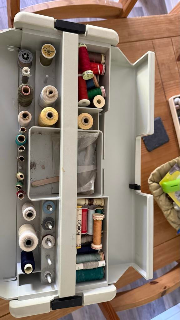 Pfaff naaimachine met accessoires en koffer, Hobby en Vrije tijd, Naaimachines en Toebehoren, Ophalen, Gebruikt, Naaimachine, Pfaff