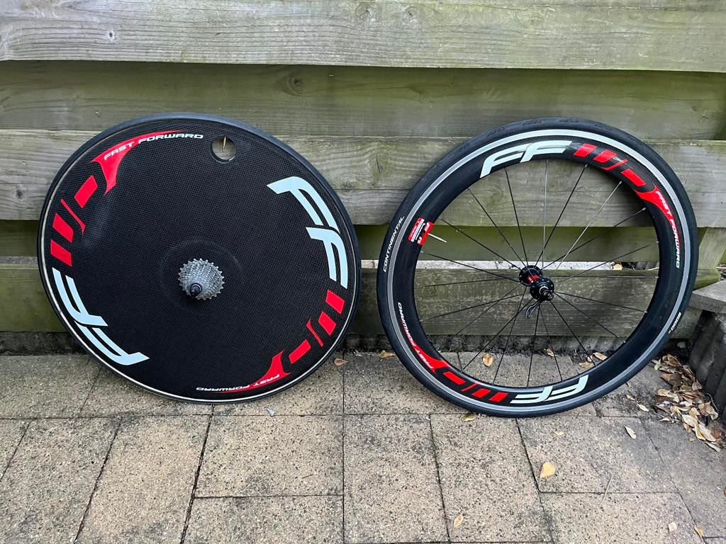 FFWD Carbon wielset F6R & Disc, Fietsen en Brommers, Fietsonderdelen, Gebruikt, Wiel, Carbon, Racefiets, Tijdrit-/triatlonfiets