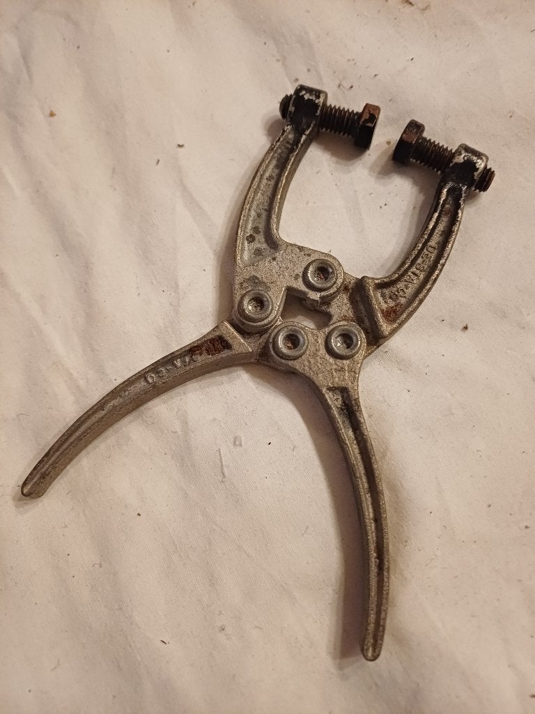 Vintage DE-STA-CO snelspanklem | Industriële knijptangklem, Ophalen of Verzenden, Gebruikt