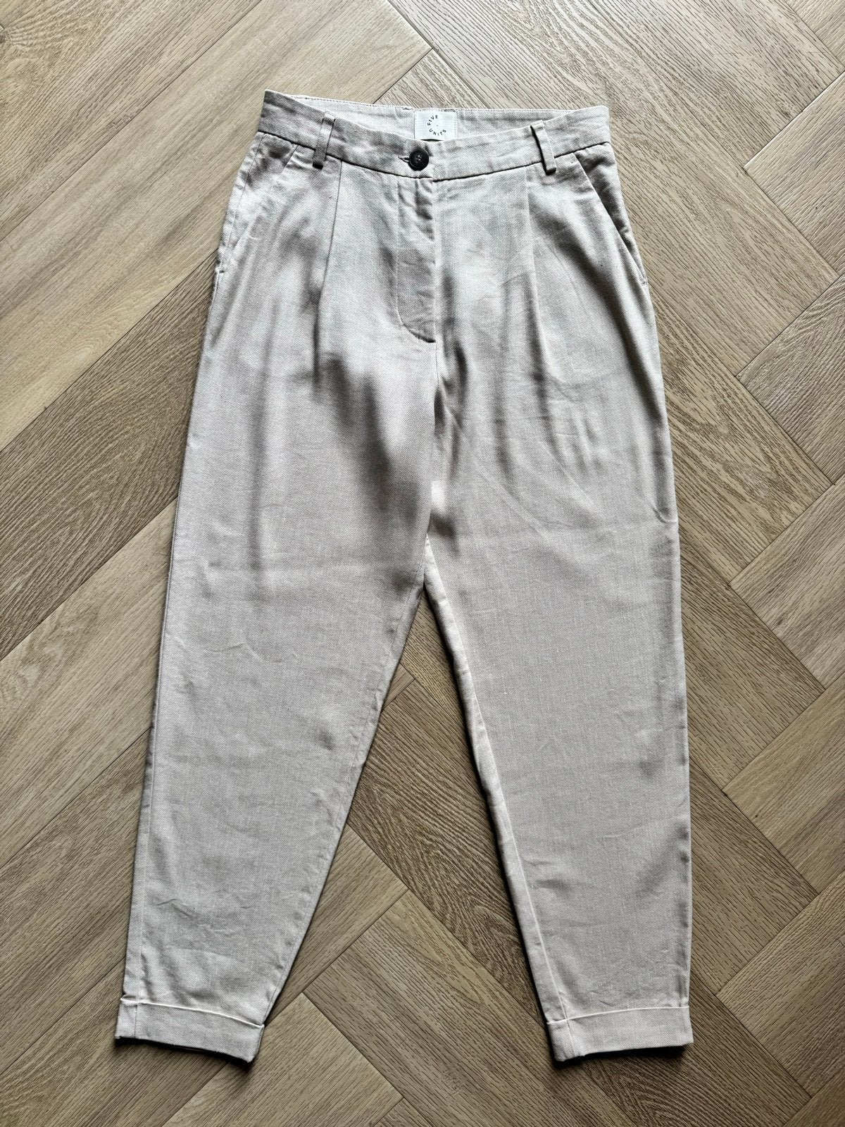Linnen broek van Five Units (maat 24), Beige, Ophalen of Verzenden, Zo goed als nieuw, Maat 34 (XS) of kleiner