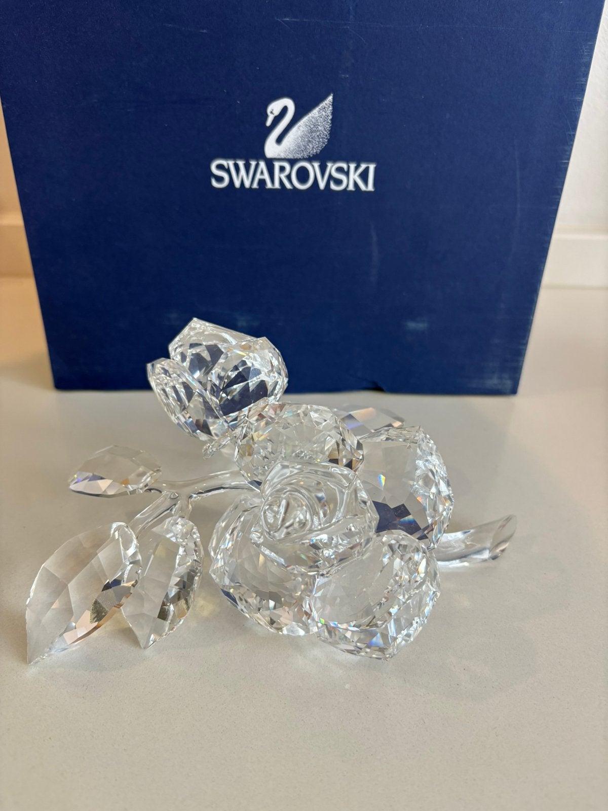 Swarovski rozentak groot, Verzamelen, Ophalen of Verzenden, Zo goed als nieuw, Figuurtje