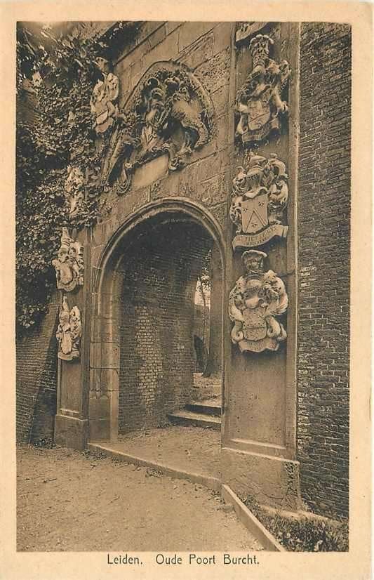 377-420-033 Leiden Oude Poort Burcht, Verzenden, Voor 1920, Zuid-Holland