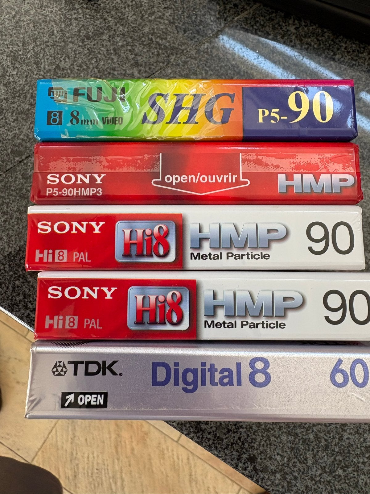 5x Hi8 en Digital 8 videobanden - Sony, Fuji, TDK, Audio, Tv en Foto, Videospelers, Ophalen of Verzenden, Nieuw, Videoband