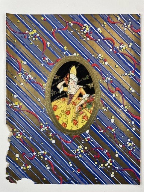 zeer grote oude chocolade doos boxtop jaren 1920 art deco