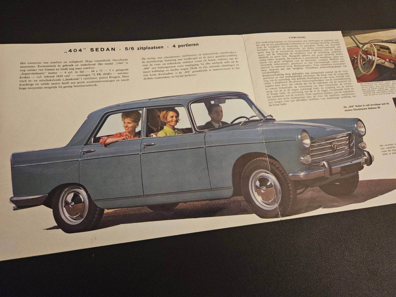 Brochure Peugeot 404 1964, Boeken, Ophalen of Verzenden, Zo goed als nieuw, Peugeot