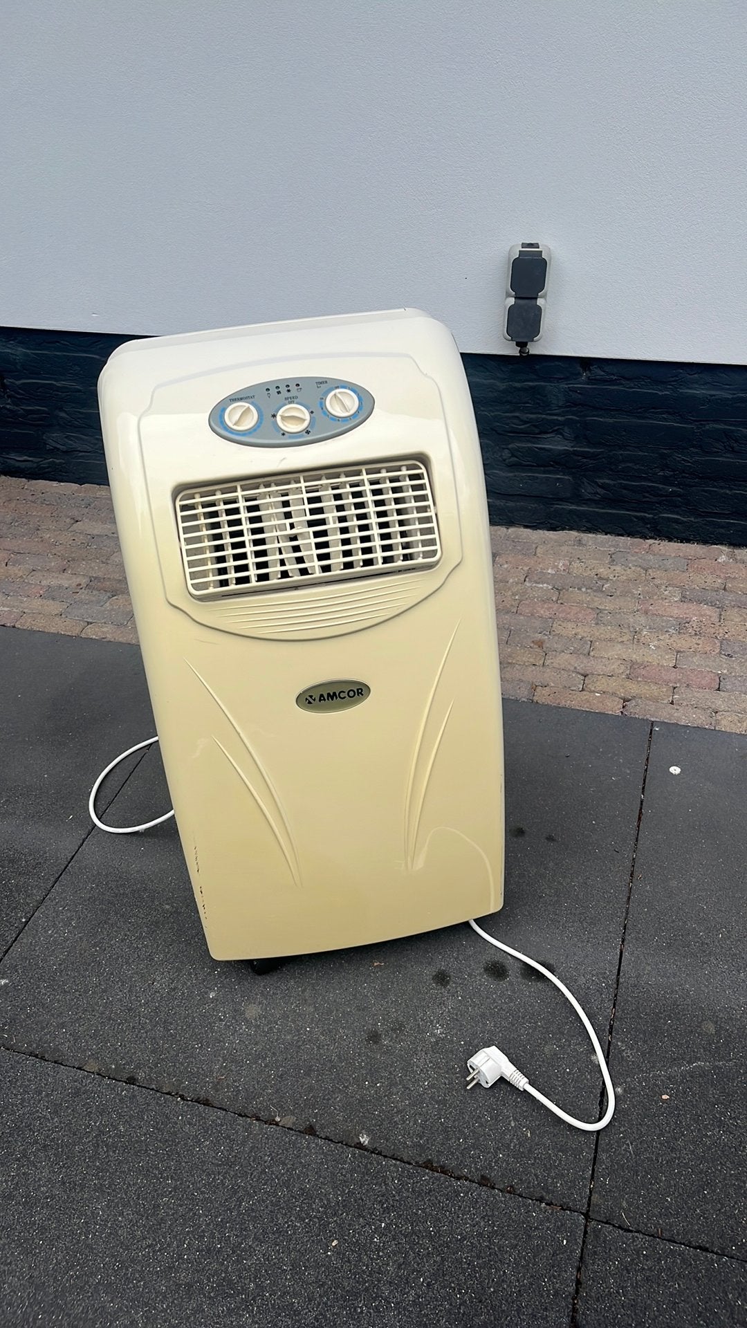 Verrijdbare airco. Amcor, Ophalen, Gebruikt, Minder dan 60 m³, 3 snelheden of meer