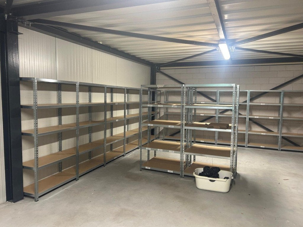 30-35 Gamma stellingkasten 180x90x30 cm – €5 per stuk, Huis en Inrichting, Ophalen, Gebruikt