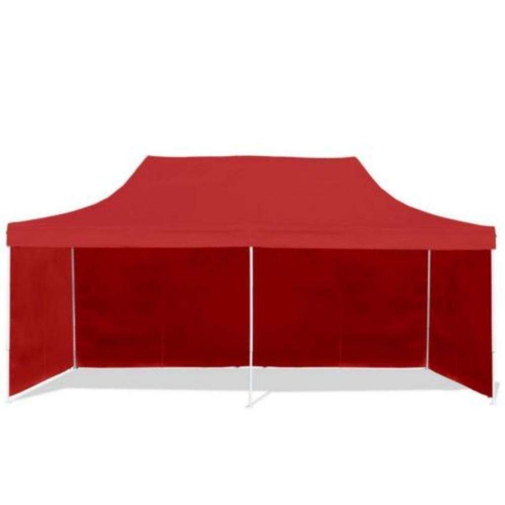 Easy Up Vouw-Tent / Marktkraam 3x6m.Stalen Frame 55kg Rood, Opvouwbaar, Partytent, Nieuw, Ophalen of Verzenden