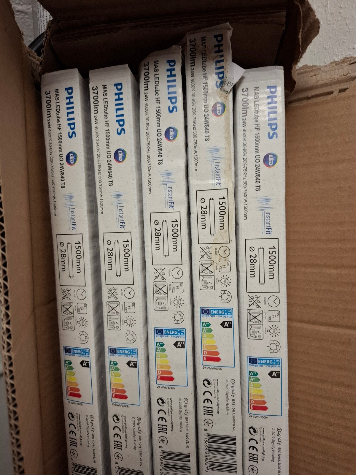 Philips LEDtube HF 1500mm UO 24W840 T8 (10 stuks), Ophalen, Wit, Kunststof, Philips