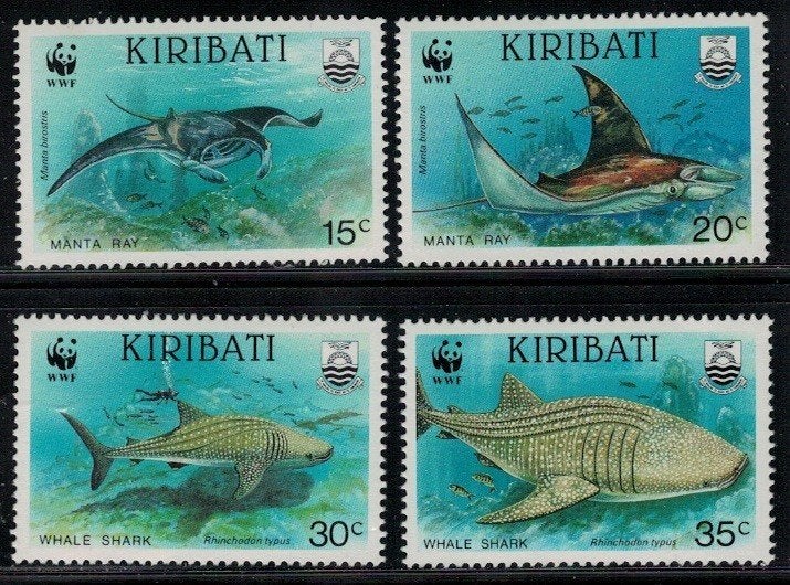 S22 Kiribati 566/69 postfris Vissen / WWF, Verzenden, Postfris, Dier of Natuur