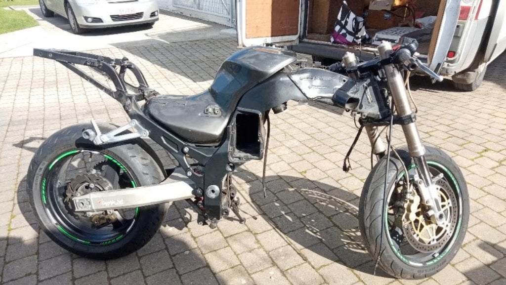 Ninja ZX12R bwj 2000, frame en tank met papieren te koop, Motoren, Ophalen, Gebruikt