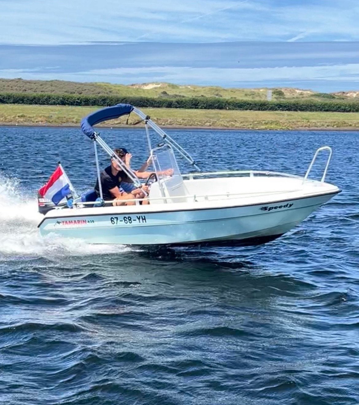 Yamarin 435 met 30 pk Yamaha, trailer, bimini top, dekzeil, Watersport en Boten, Ophalen, Overige merken, Gebruikt, Buitenboordmotor