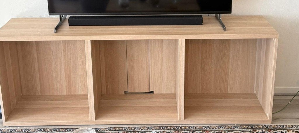 IKEA BESTÅ tv-meubel 180x40x64 wit gelazuurd eikeneffect, Ophalen, 150 tot 200 cm, Zo goed als nieuw, Minder dan 100 cm
