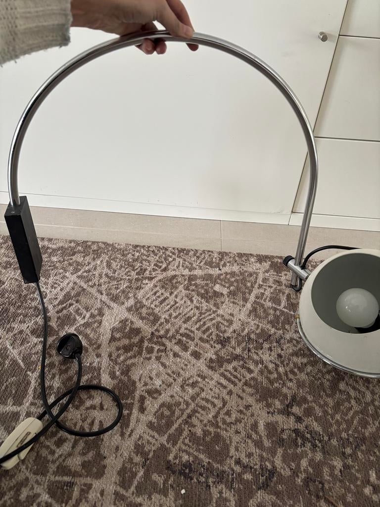Retro wandlamp wit bolletje, Ophalen, Zo goed als nieuw, Minder dan 50 cm