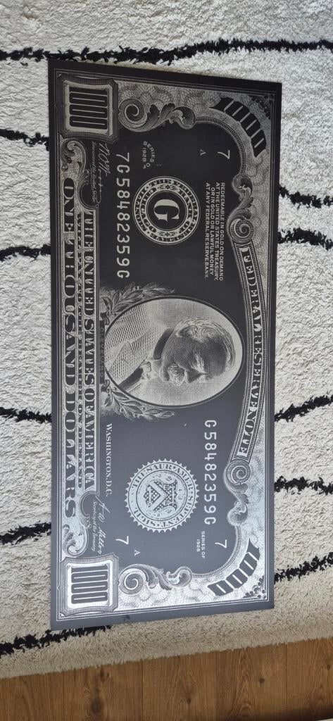 Dollar Art - Uniek Kunstwerk met Dollar Design, Huis en Inrichting, Woonaccessoires | Schilderijen, Tekeningen en Foto's, Ophalen