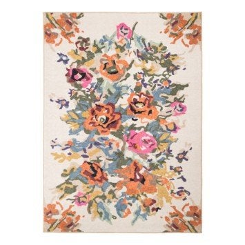 Vloerkleed bloemen wit 160x230 cm Karwei, Ophalen, Overige thema's, Overige typen