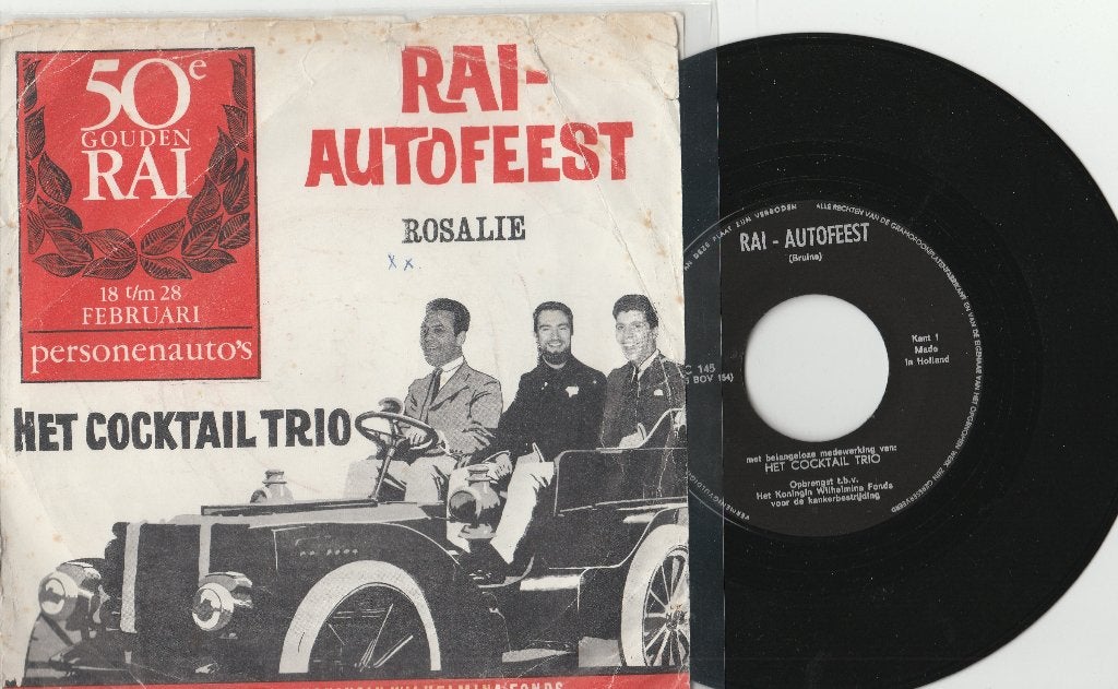 RAI autofeest- Cocktail Trio zeld reclamesingle, Ophalen, Gebruikt, Auto's