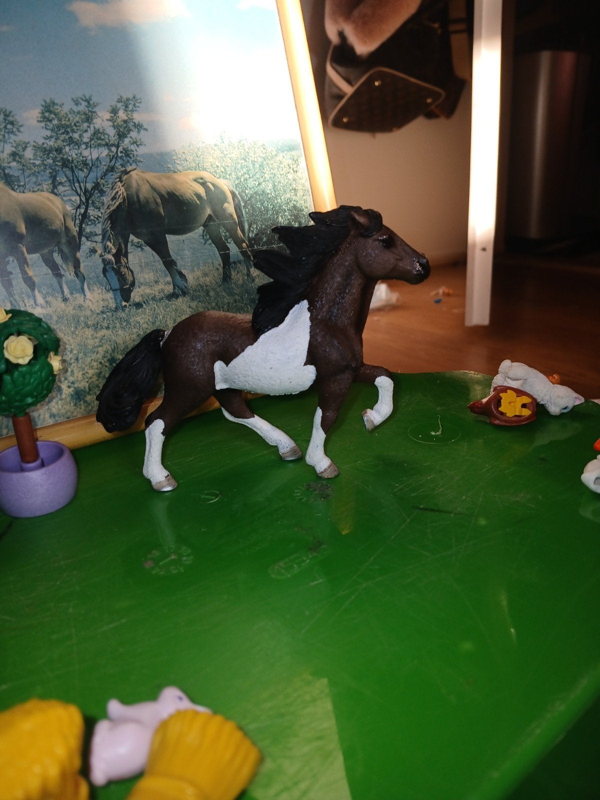 Schleich paard bruin met witte vlekken, Ophalen, Gebruikt