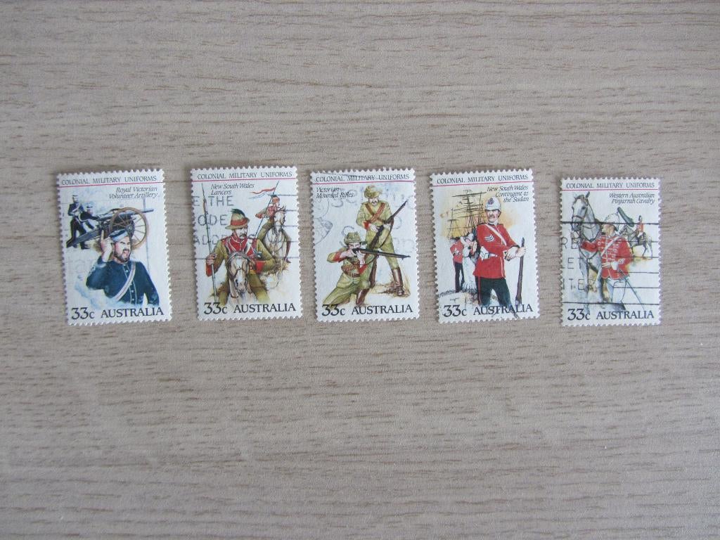 Australia 1985 Colonial Military Uniforms Postzegels, Ophalen of Verzenden, Gestempeld, Overige thema's