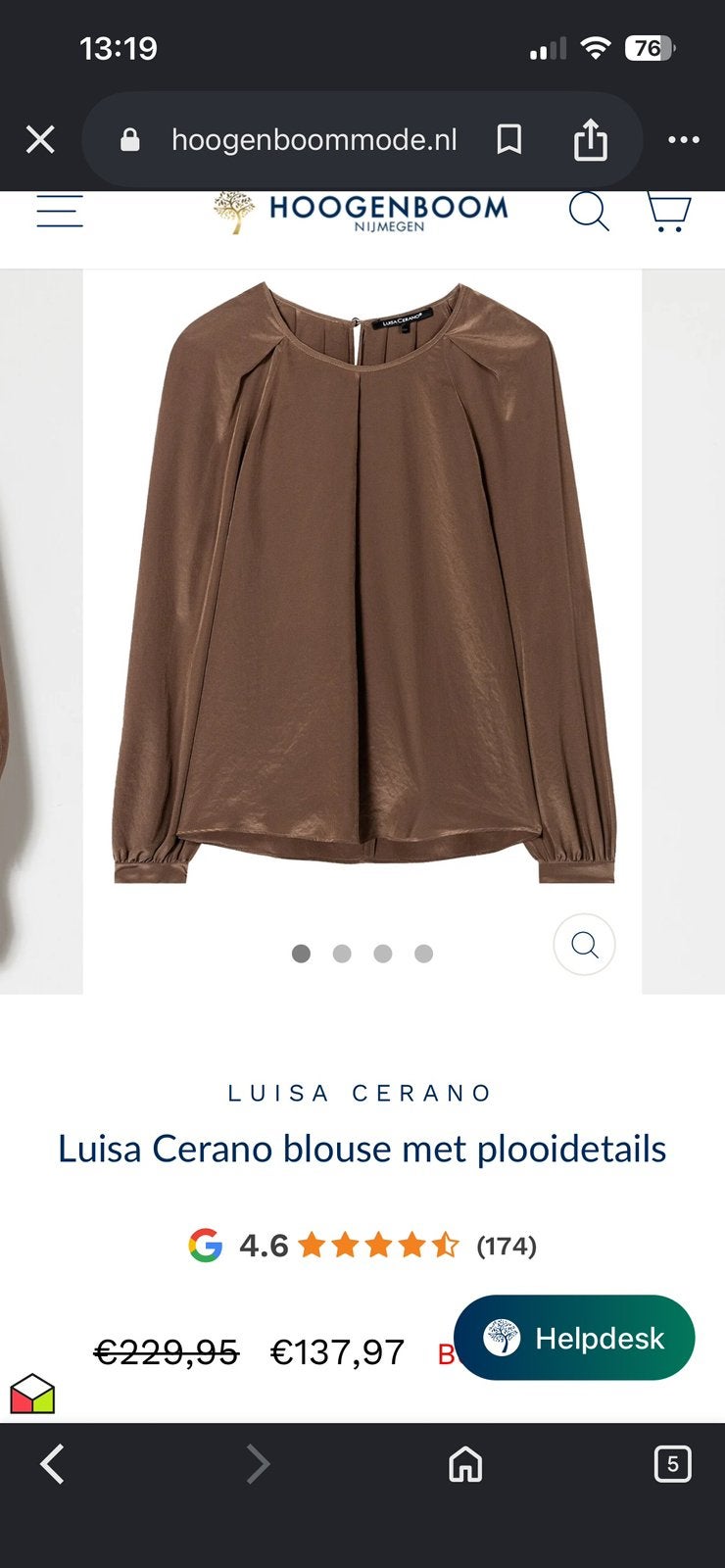 Luisa Cerano blouse maat 40, Ophalen of Verzenden, Zo goed als nieuw, Maat 38/40 (M), Bruin