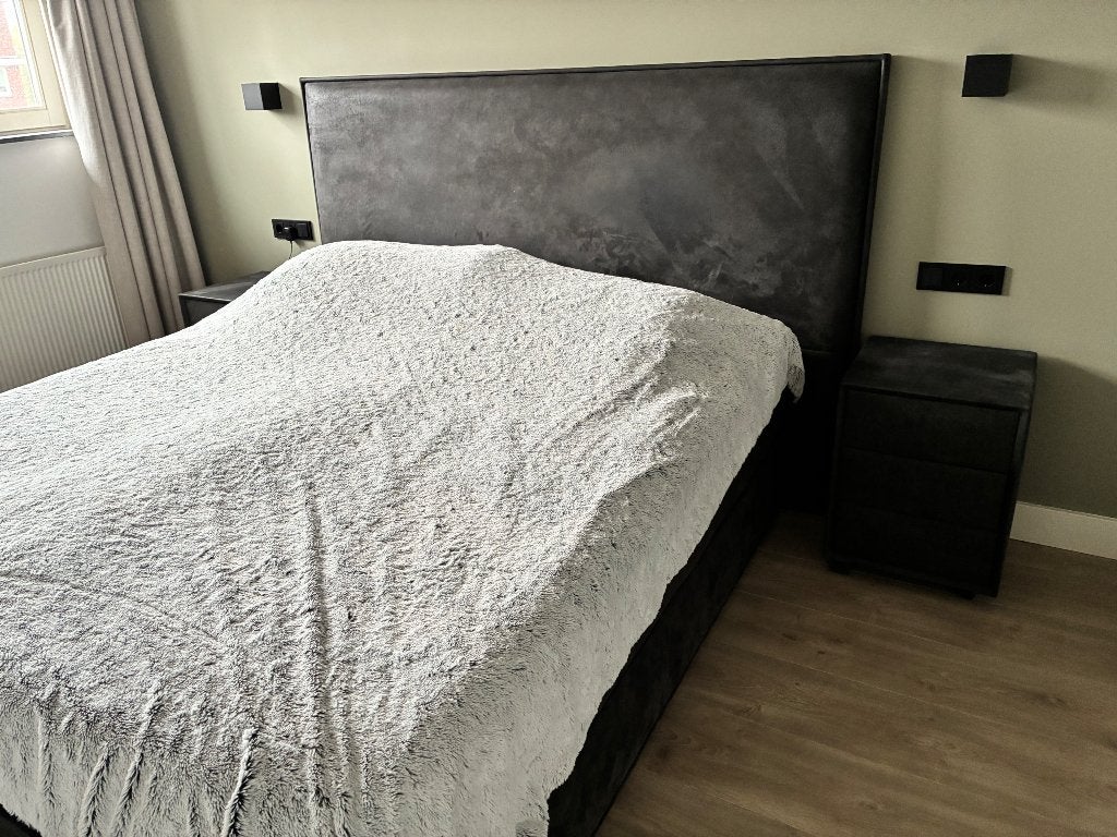 2-persoons boxspring 180 x 210 cm, Ophalen, Gebruikt, Overige kleuren, 210 cm