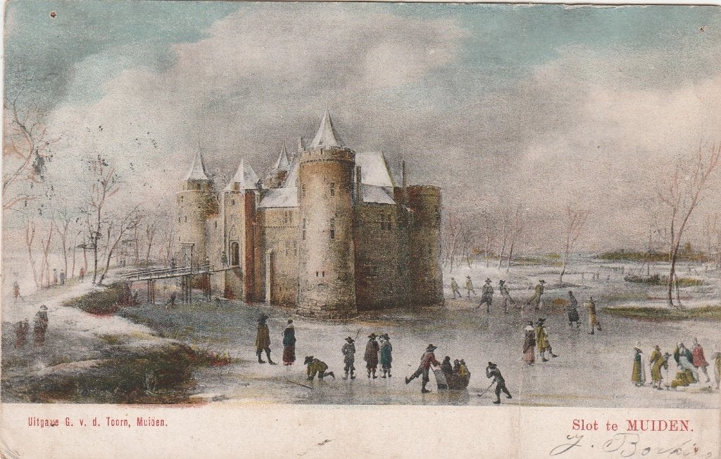 slot te muiden 1914, Verzamelen, Ansichtkaarten | Nederland, Ophalen of Verzenden, Voor 1920