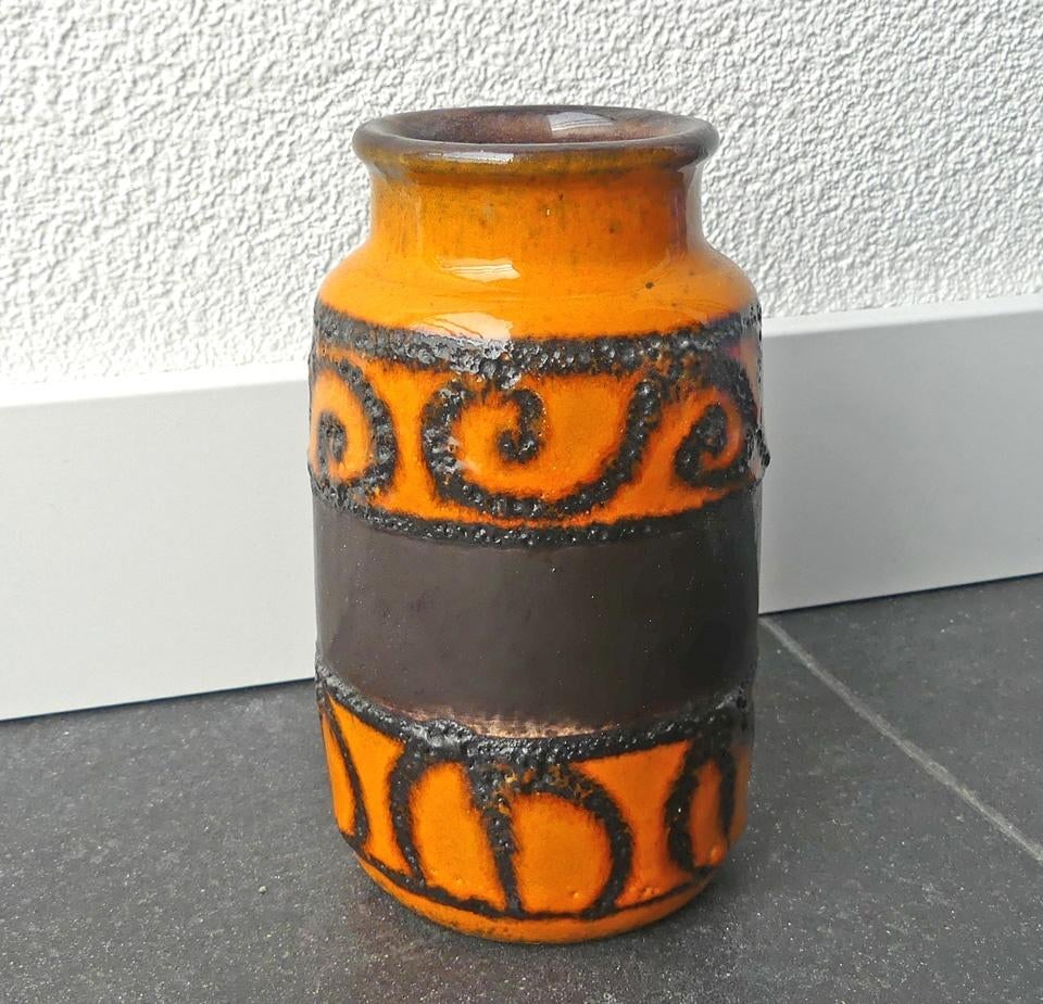 Scheurich 231-15 vintage vaas oranje fat lava West-Germany, Ophalen of Verzenden, Gebruikt, Oranje