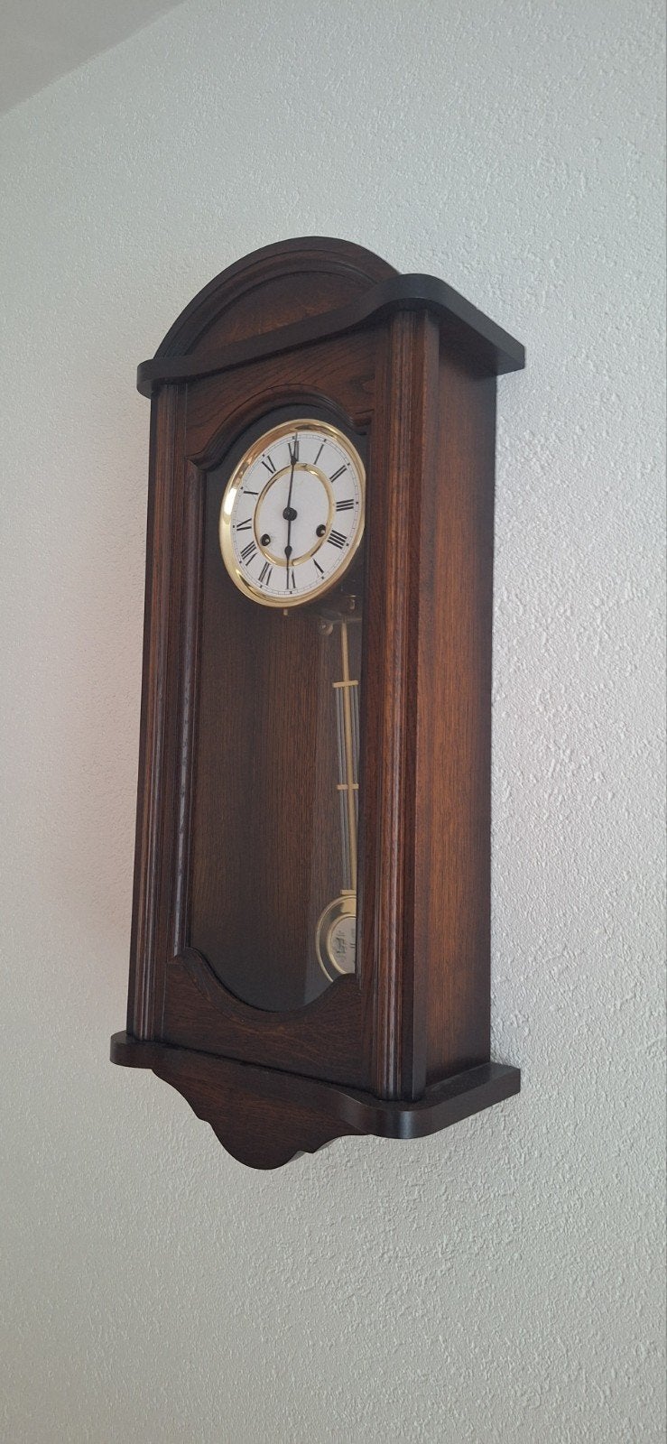 Klassieke wandklok met slinger - Eikenhout, Ophalen