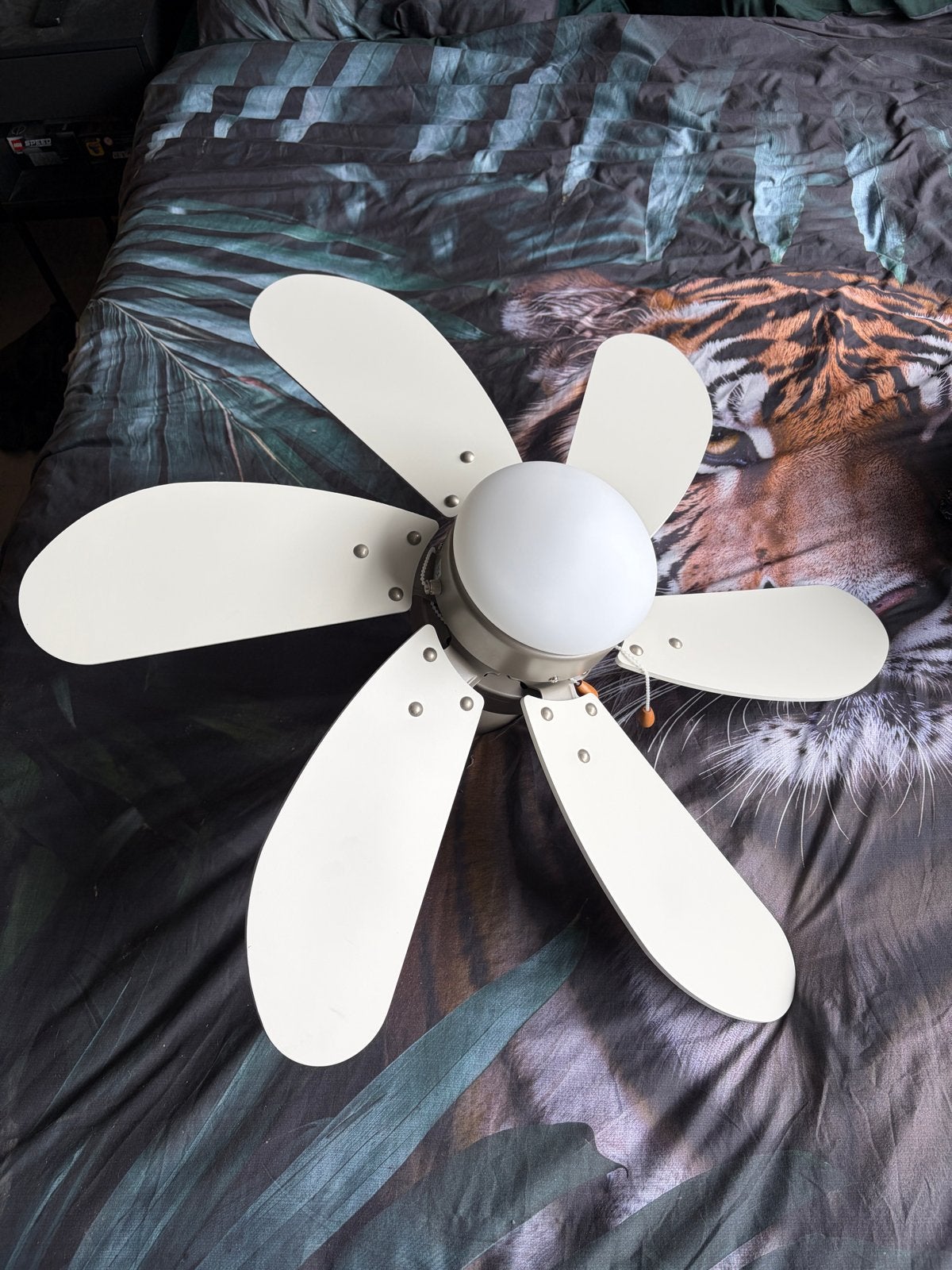 Plafondventilator met lamp - Inclusief lampje, Ophalen, Gebruikt, Metaal, Overige fittingen