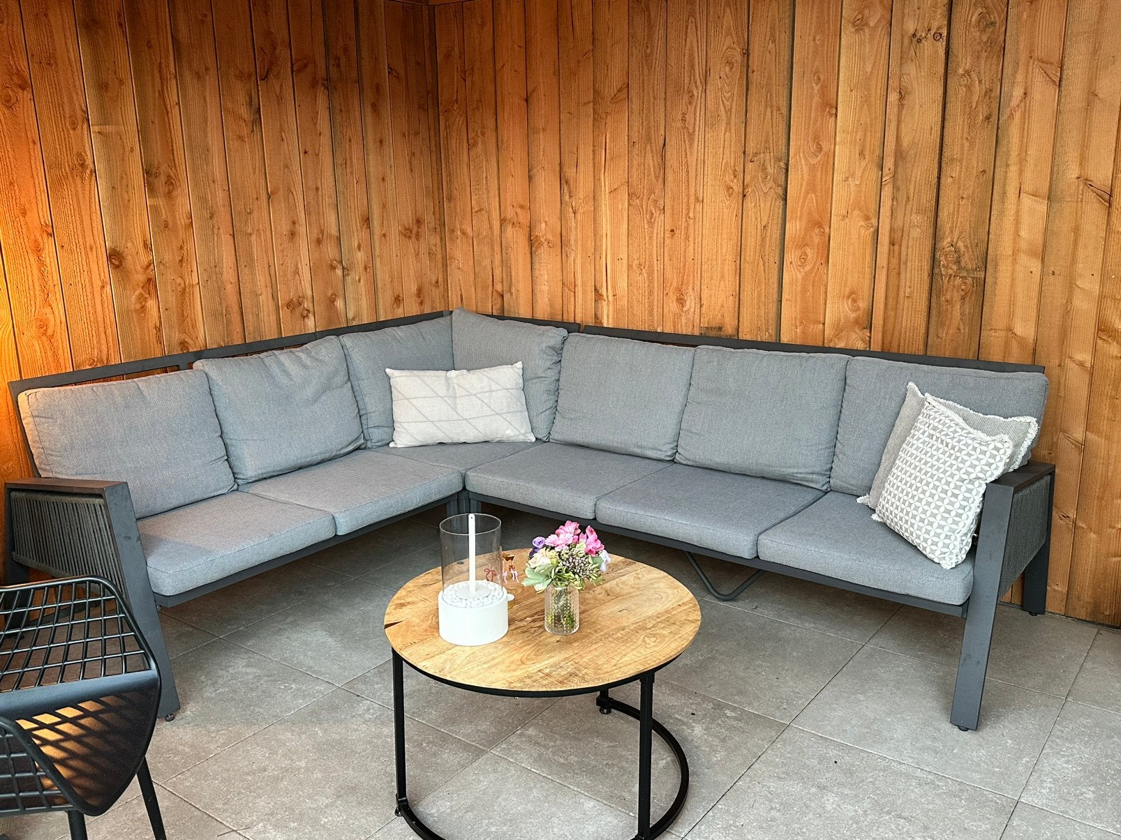 Garden Impressions Brandon hoekbank loungeset, Ophalen, 6 zitplaatsen, Aluminium, Zo goed als nieuw