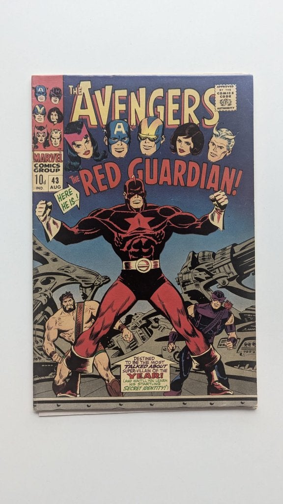 The Avengers #43 (August 1967), UK 10d price variant, Amerika, Ophalen of Verzenden, Gelezen, Eén comic
