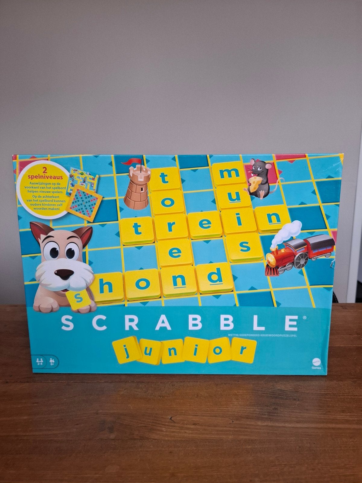 Scrabble Junior - Compleet (1 blauwe fiche vervangen), Hobby en Vrije tijd, Gezelschapsspellen | Bordspellen, Ophalen of Verzenden