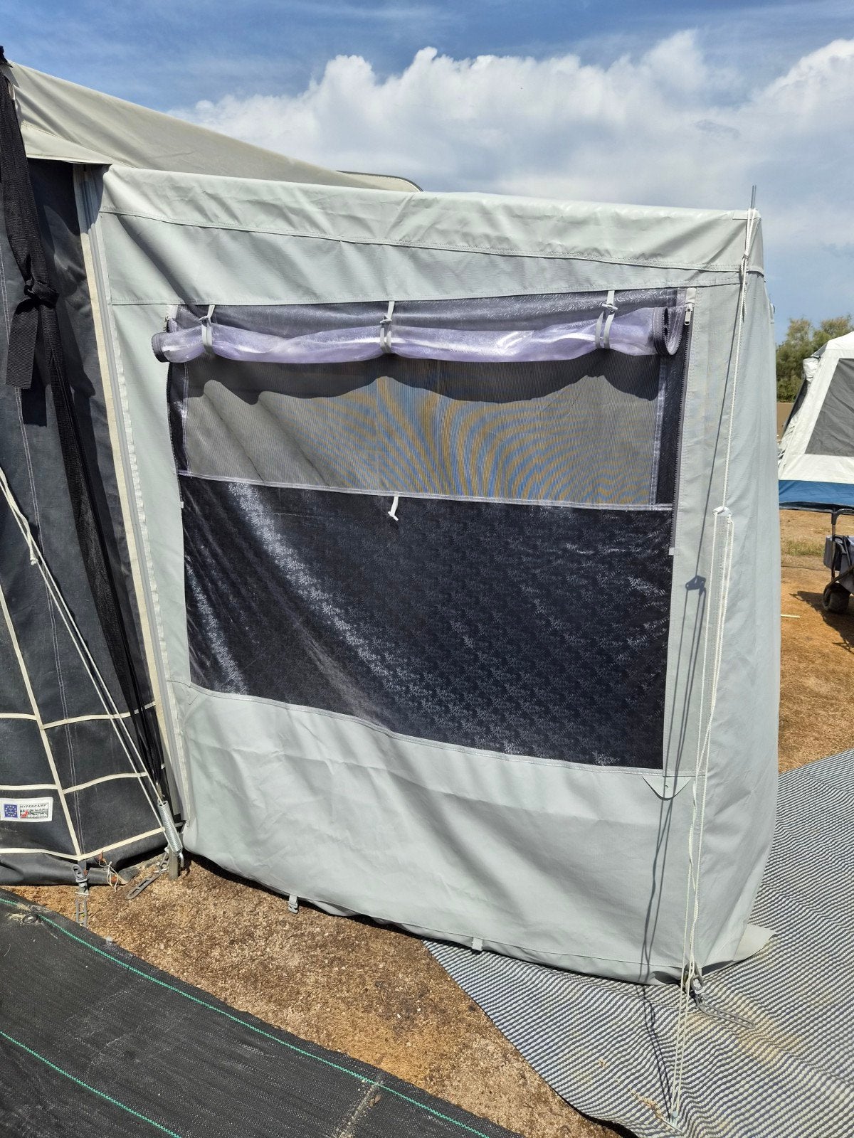 erker voor aan voortent, Caravans en Kamperen, Tenten, Ophalen, Zo goed als nieuw