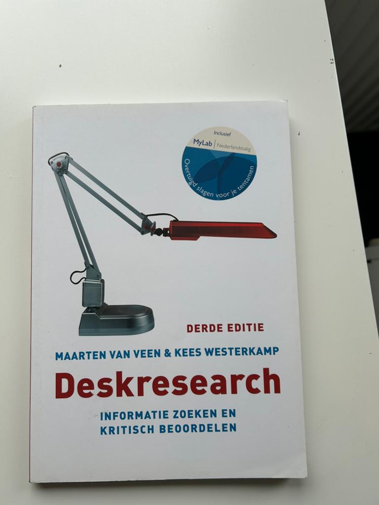 Deskresearch || derde editie, Ophalen of Verzenden, Beta, Gelezen, HBO