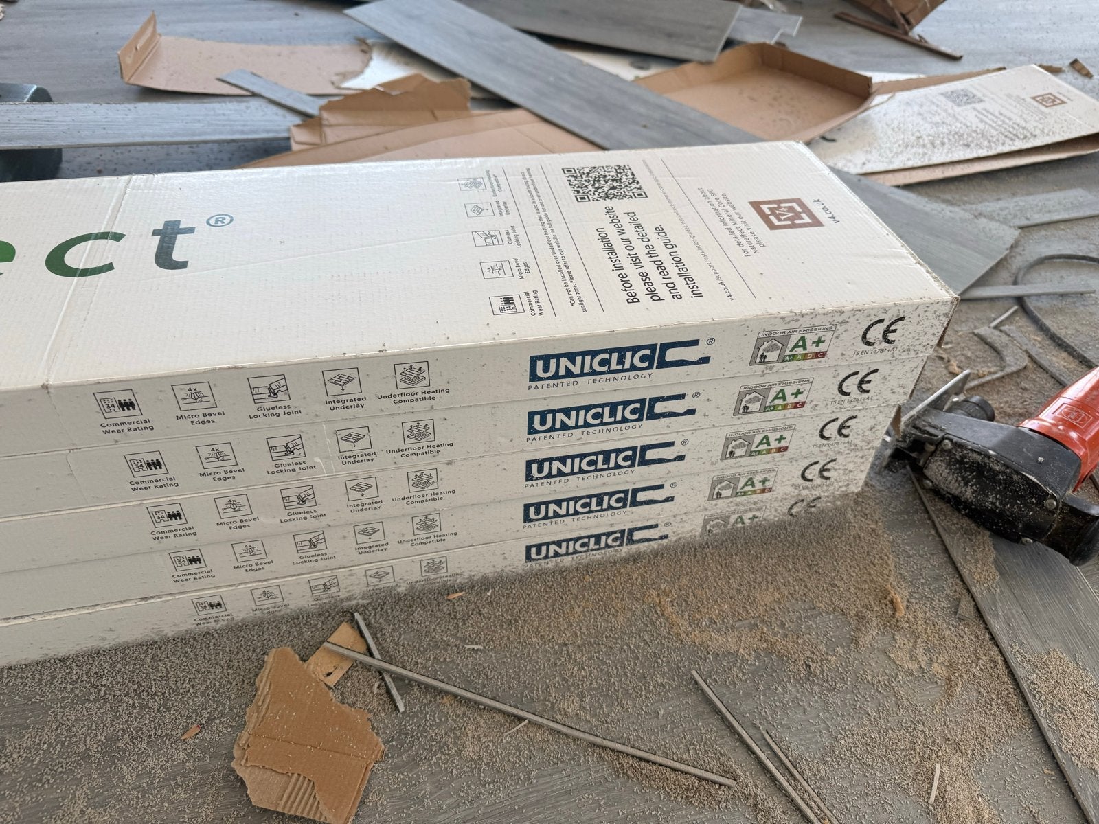 Pvc laminaat met vloer Mineral Core SPC Vloerdelen Azure Oak, Kunststof, 50 tot 150 cm, Nieuw, Minder dan 5 m²