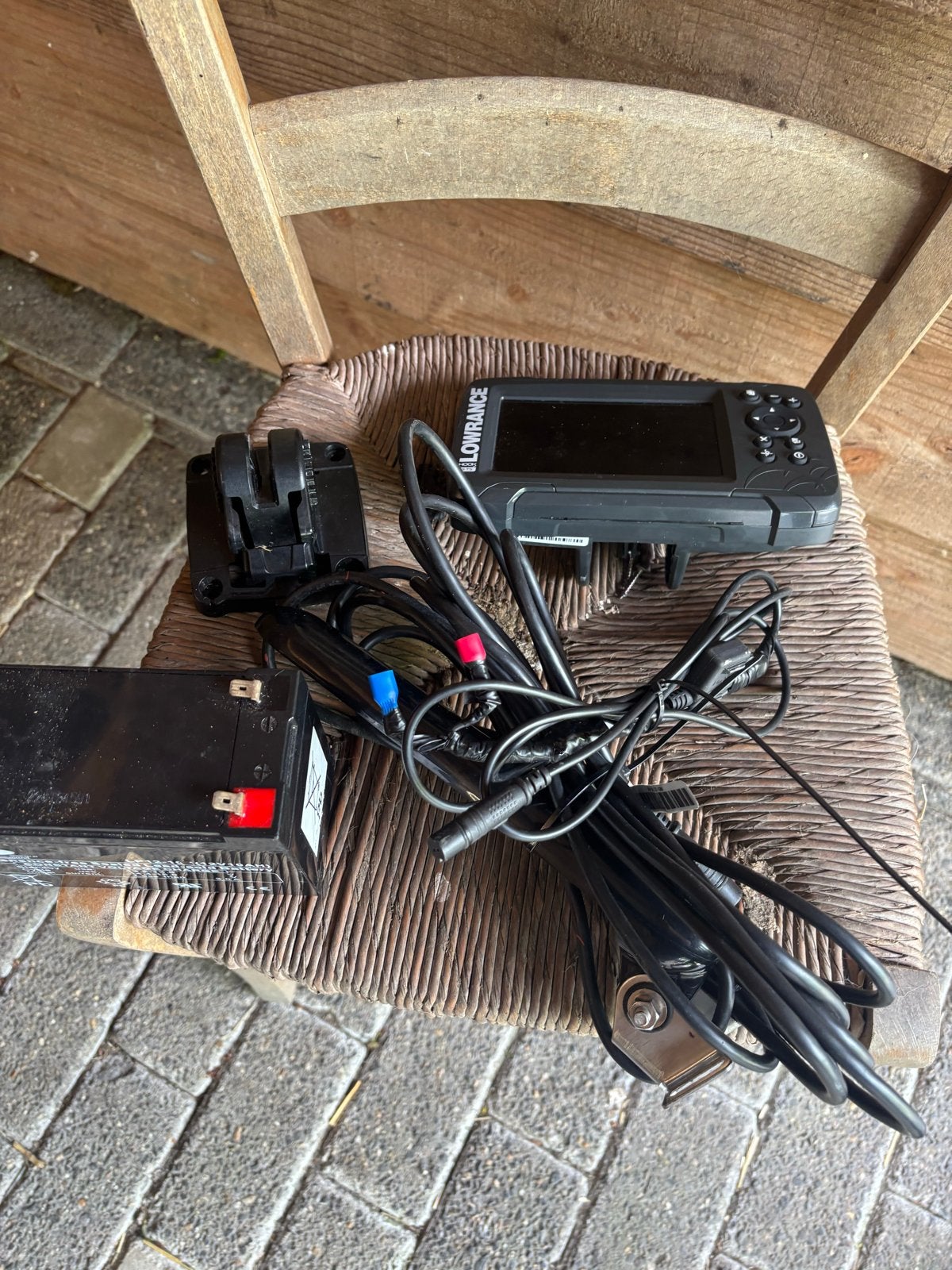 Lowrance Hook Reveal 5 Fishfinder met accu en transducer, Ophalen of Verzenden, Gebruikt, Overige typen
