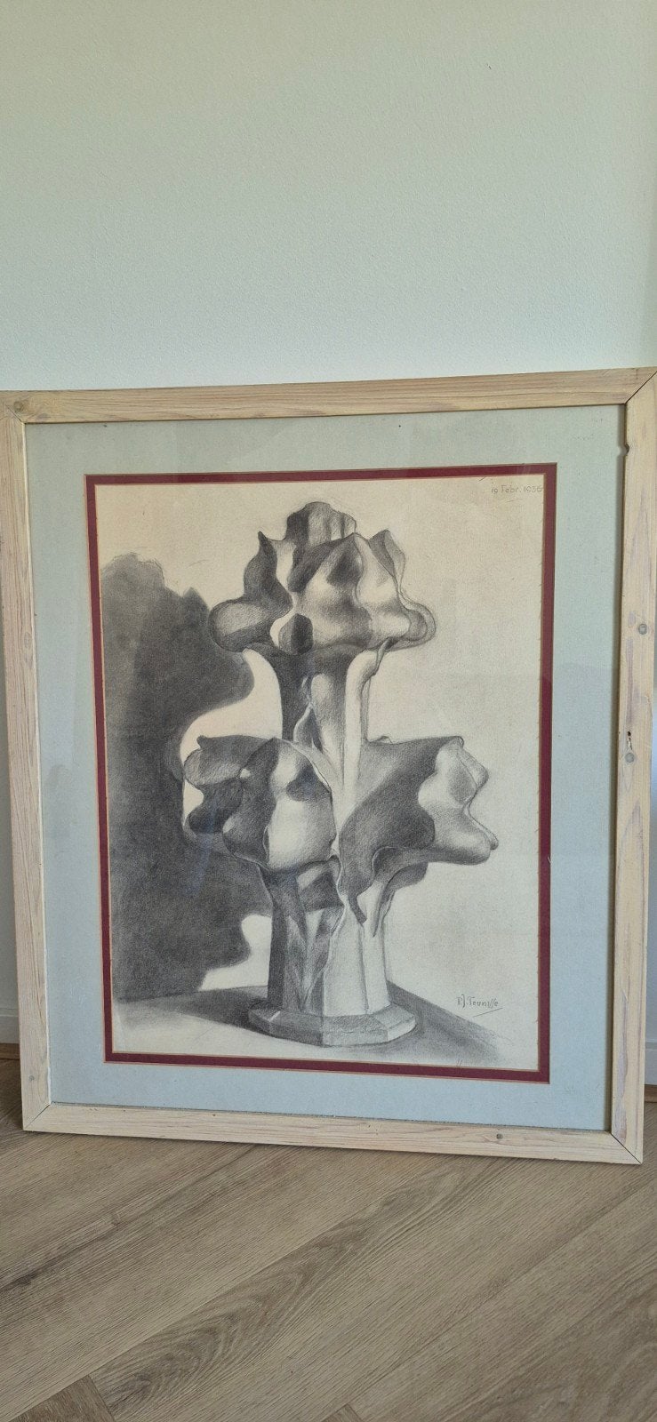 Houtskooltekening P.J. Teunissen 1960, Ophalen