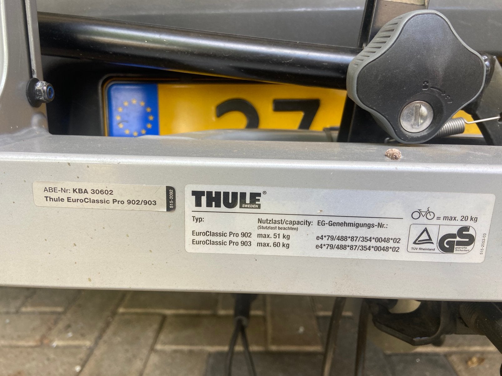 Thule fietsendrager voor 2 ebikes, Ophalen, Gebruikt, Brede banden, 2 fietsen