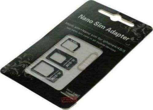 Micro en Nano Sim kaart Adapter Set met pin, Ophalen, Nieuw, Overige typen