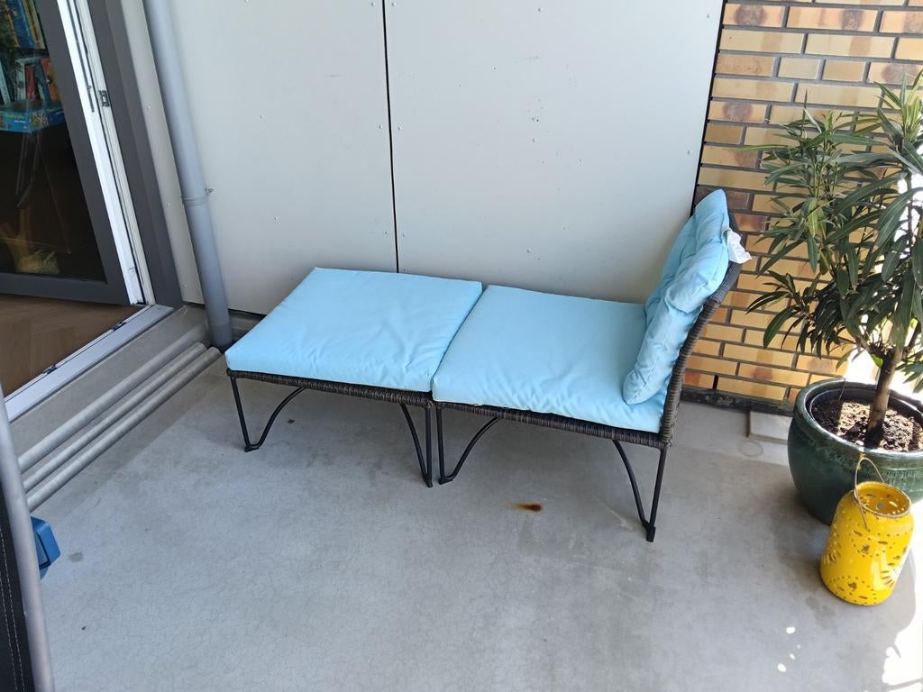 Loungeset/ligbed voor balkon of kleine tuin, Ophalen