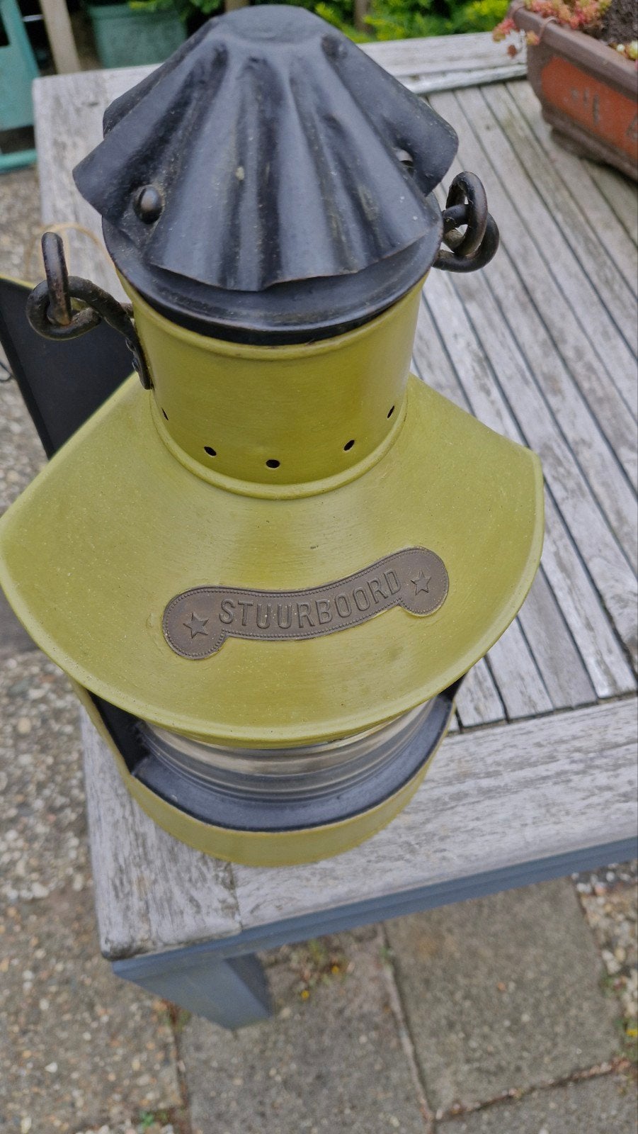 Antieke Stuurboord Scheepslamp - Unieke Decoratie, Ophalen
