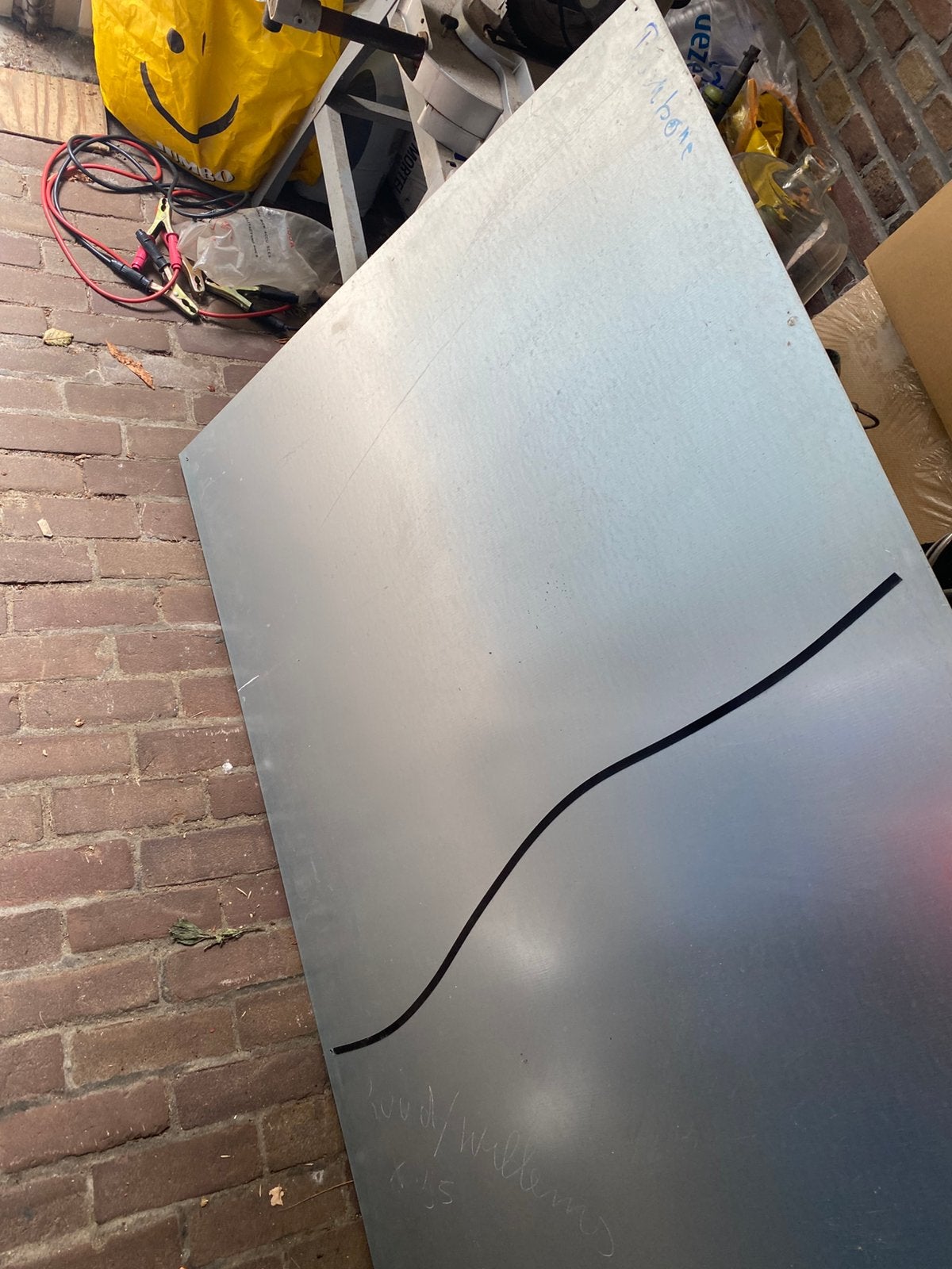 Magnetisch bord van RVS, Doe-het-zelf en Verbouw, Platen en Panelen, Ophalen, Zo goed als nieuw