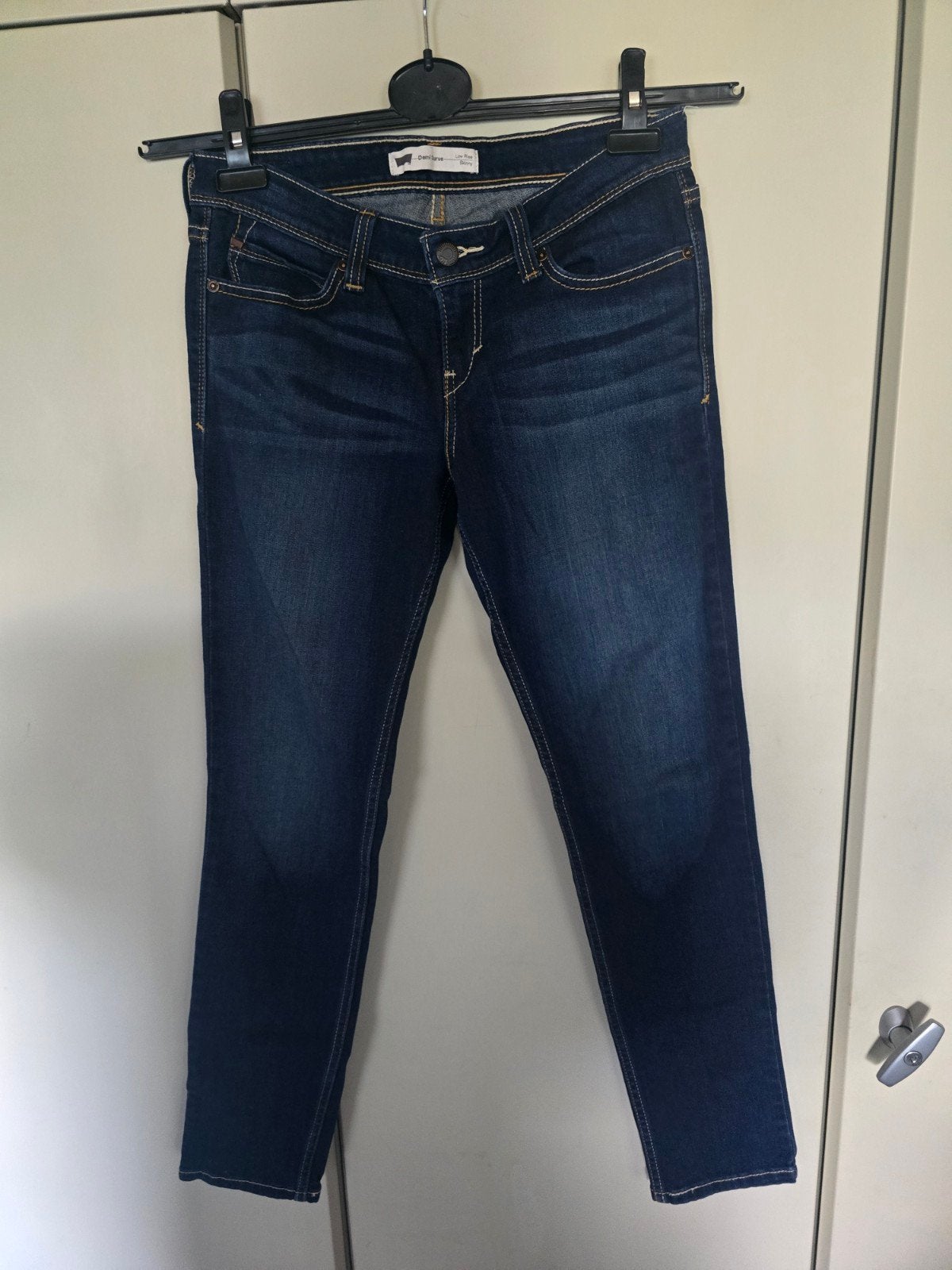 Levi's Demi Curve Low Rise Skinny Jeans maat27, Ophalen, Blauw, Zo goed als nieuw, W27 (confectie 34) of kleiner