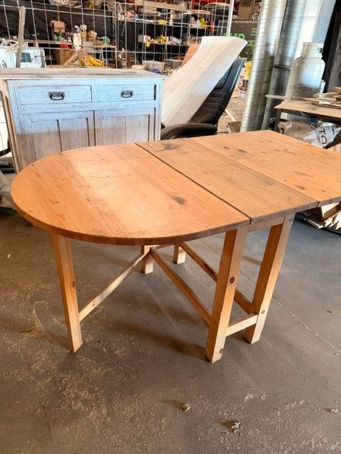 Opvouwbare houten tafel, Ophalen, Rechthoekig, 75 cm of meer, 60 cm of meer