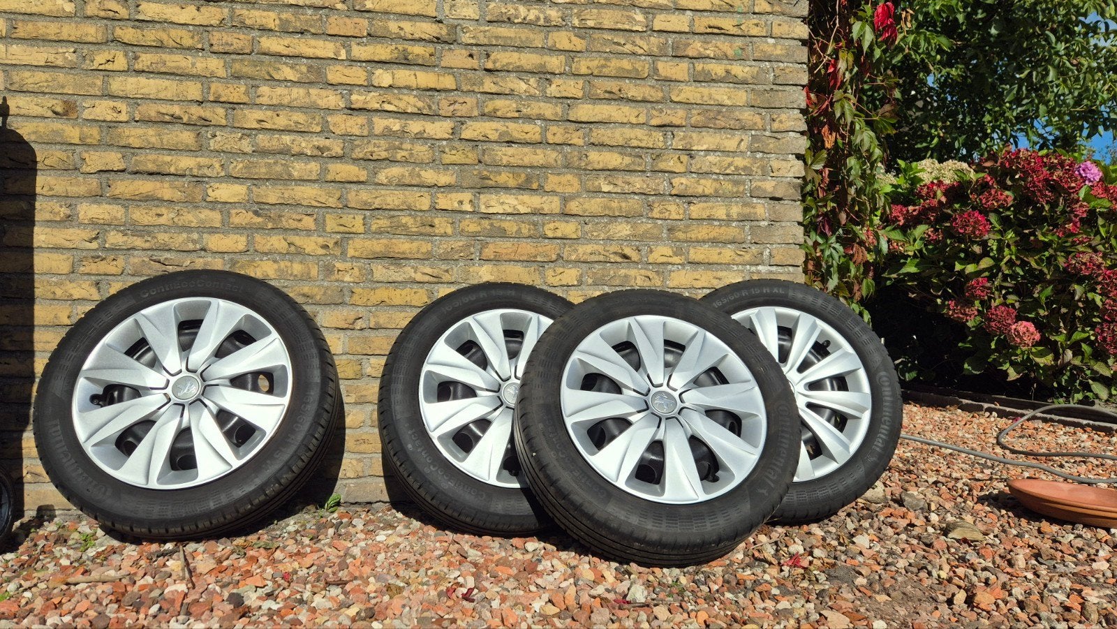 Velgen +  Continental zomerbanden 165/60 R 15 H, Ophalen, Gebruikt, 15 inch, Banden en Velgen